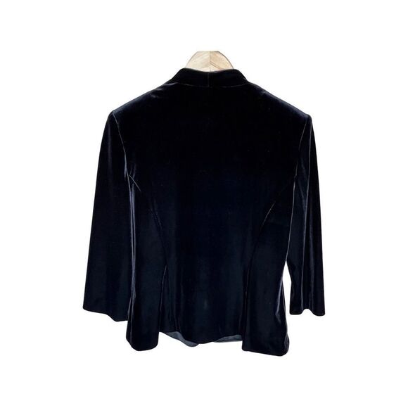ALEX EVENINGS Black Velvet 3 Piece Outfit Size Medium Pants Large Tops - Picture 7 of 16